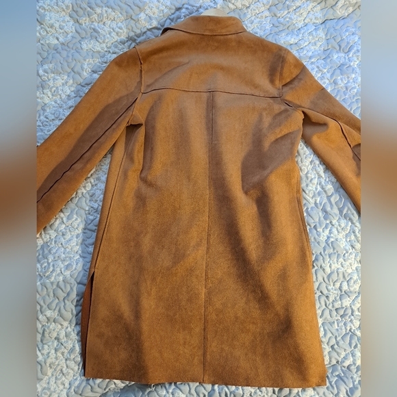 Tan suede Guess trench coat - Picture 5 of 6